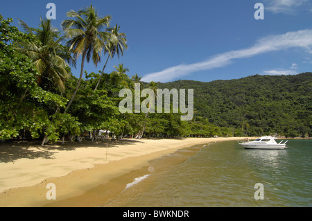 Amérique du Sud Brésil Ilha Grande Las Palmas l'île Cove Isle bay beach mer plage sable côte mer scener Banque D'Images