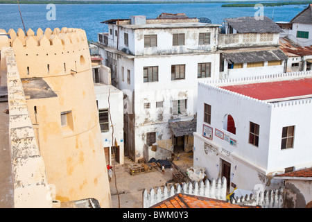 Fort de Lamu ou Fumo Madi ibn Abi Bakr, l'île de Lamu, Kenya Banque D'Images