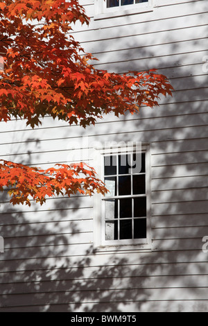 Détail de la maison de Transport 1825, Canterbury Shaker Village, New Hampshire, USA Banque D'Images