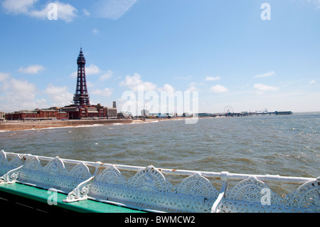 Sur la côte de Blackpool Lancashire dans le Nord de l'Angleterre Banque D'Images