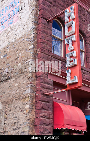 Hôtel dans le quartier historique du centre-ville, Silverton, Colorado Banque D'Images