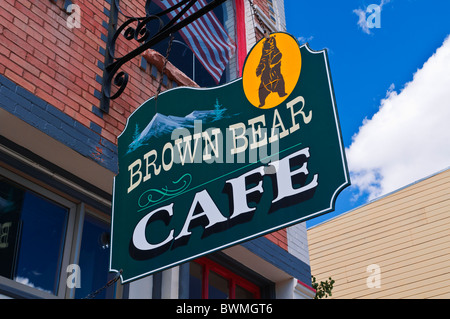 L'ours brun Cafe, Silverton, Colorado Banque D'Images