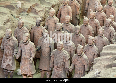 L'Armée de terre cuite, Xi'an, province du Shaanxi, Chine Banque D'Images