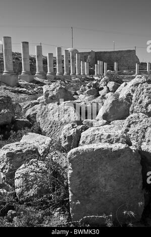 Herodium,le jardin, la Piscine Romaine,complexe désert de Judée en Israël Banque D'Images