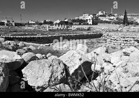 Herodium,le jardin, la Piscine Romaine,complexe désert de Judée en Israël Banque D'Images