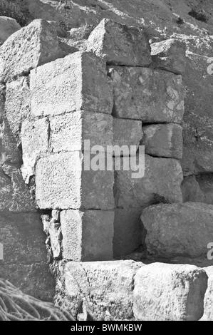 L'annexe du palais ,Herodium ,désert de Judée en Israël Banque D'Images