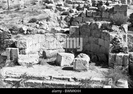 Le palais et la forteresse de montagne,supérieure Herodium,désert de Judée en Israël Banque D'Images