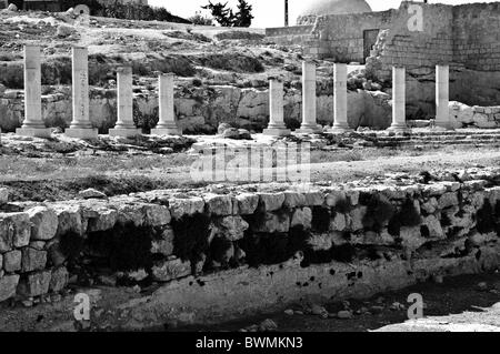 Herodium,le jardin, la Piscine Romaine,complexe désert de Judée en Israël Banque D'Images