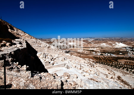 Annexes ,Herodium palais du désert de Judée en Israël Banque D'Images