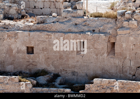 Le palais et la forteresse de montagne,supérieure Herodium,désert de Judée en Israël Banque D'Images