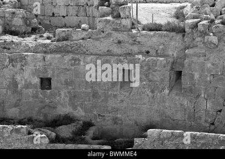 Le palais et la forteresse de montagne,supérieure Herodium,désert de Judée en Israël Banque D'Images