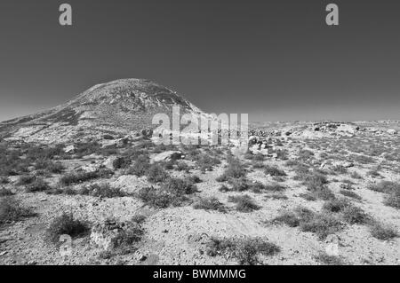 Herodium, une forme de cône artificiel Mt. Désert de Judée, Israël Banque D'Images