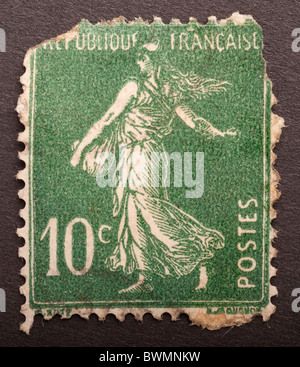 Timbre-poste, France, 10c Banque D'Images