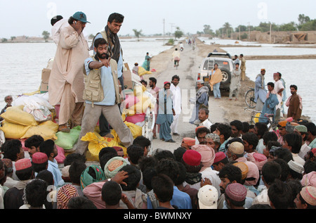 Inondations, Shadhat Kot, Pakistan Banque D'Images