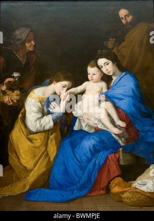 La Sainte Famille avec les Saints Anne et Catherine d'Alexandrie, Jusepe DE RIBERA, 1648 Banque D'Images