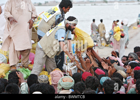 Inondations, Shadhat Kot, Pakistan Banque D'Images