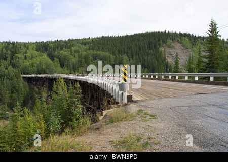 Dawson Creek, Colombie-Britannique, Canada. Pont Kiskatinaw original. Banque D'Images