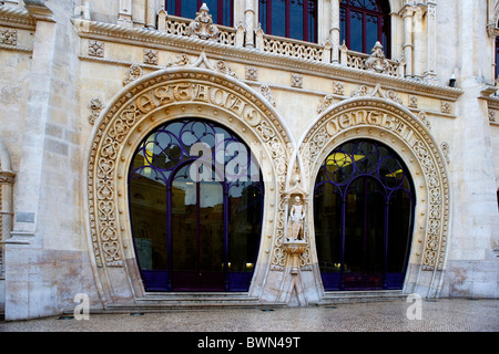 Portugal Lisbonne Europe Europa City gare Rossio entrée principale façade architecture portes détail construire Banque D'Images