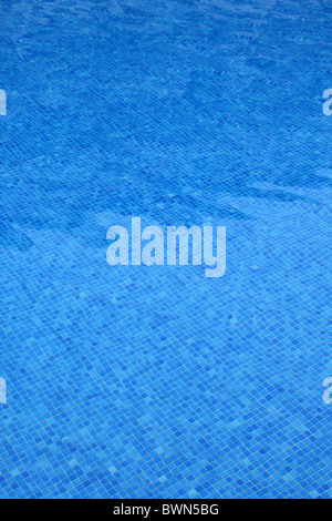 Motif carreaux bleu piscine background texture Banque D'Images