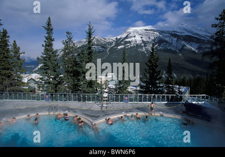 Amérique du Nord Canada Banff Upper Hot Springs de Banff National Park site du patrimoine mondial de l'Unesco paysage Banque D'Images