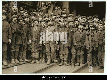 Les garçons disjoncteur disjoncteur Ewen portrait de l'industrie des mines de charbon Coal Co. groupe USA Amérique États-Unis Amérique du Nord Banque D'Images