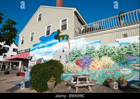 Murale à St. Andrews, Nouveau-Brunswick, les Maritimes, Canada. Banque D'Images