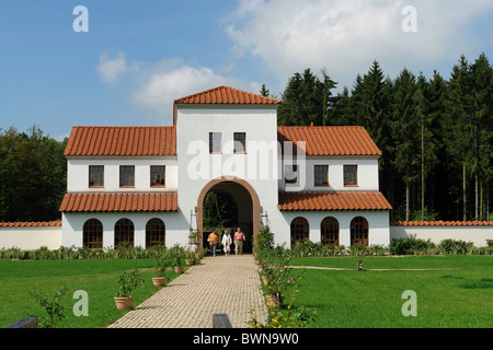 Europe Allemagne Sarre Perl-Borg Villa Romaine Borg bâtiment d'accès des bâtiments de l'architecture open air museum p Banque D'Images