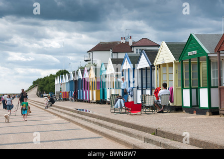 Cabines de plage sur la Promenade Banque D'Images