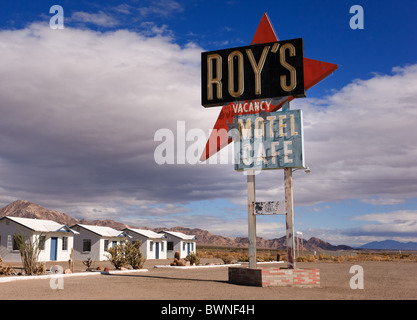 Roy's Gas Station, Route 66, Amboy, Californie Banque D'Images