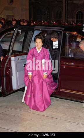 Le président de la République de Corée et Mme Roh Moo-Hyun à la Guidhall pour un banquet au cours de la visite officielle en Grande-Bretagne Banque D'Images