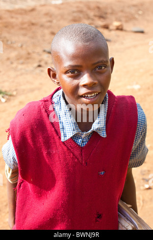 Écolier à Nakuru, Kenya Banque D'Images