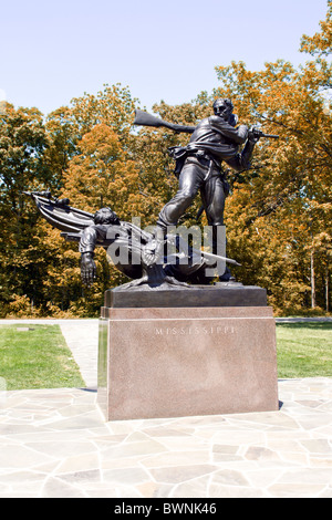 Le Mississippi au Memorial Woods Pitzer Pennsylvanie Gettysburg PA au début de l'automne. Banque D'Images