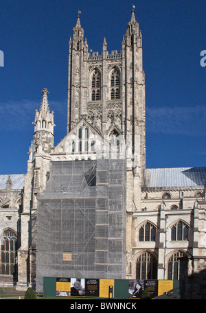 Travaux de restauration de la Cathédrale de Canterbury l'été 2010 Banque D'Images