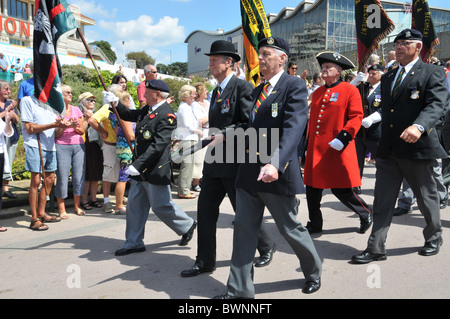 Les Rifles Regiment marche dans Bournemouth gdns.après avoir reçu la liberté de Bournemouth.25 juillet 2010 Banque D'Images