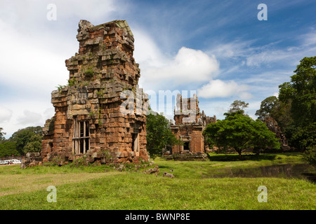 Avis de Prasat Suor Prat à Angkor Thom. La province de Siem Reap. Le Cambodge. Asie Banque D'Images