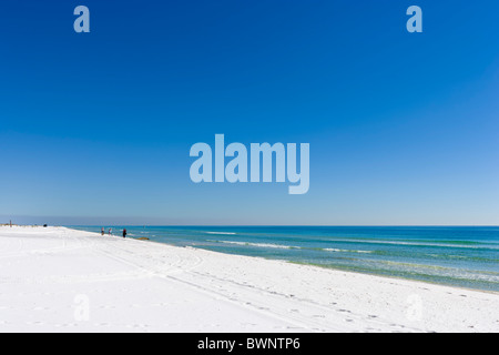 Plage de Gulf Islands National Seashore, Pensacola Beach, Santa Rosa Island, la Côte du Golfe, Florida, USA Banque D'Images