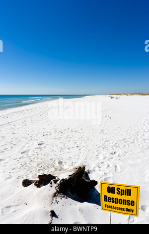 Plage de Gulf Islands National Seashore, Pensacola Beach, Santa Rosa Island, la Côte du Golfe, Florida, USA Banque D'Images