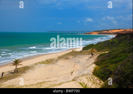 Praia dos Minas Beach à partir de Pipa à Sibauma, au Brésil. Banque D'Images