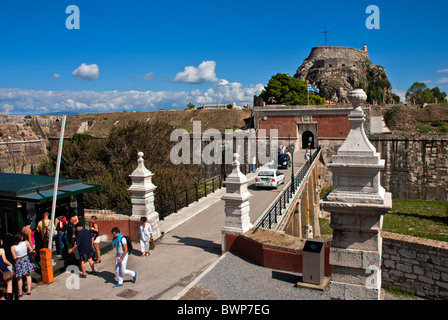 L'ancienne forteresse dans la ville de Corfou, Îles Ioniennes Grèce. Banque D'Images