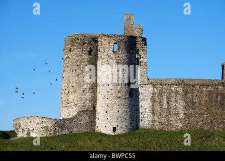 Château de Kidwelly (Welsh Castell Cydweli) en Dyfed, Kidwelly, au Pays de Galles. Banque D'Images