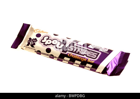 Spot Cadbury Rayures et barre de chocolat Banque D'Images