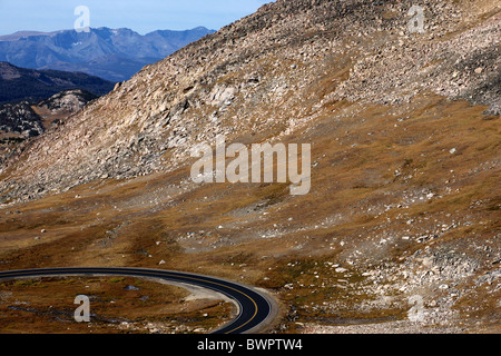 La Beartooth Highway au col de Beartooth, dans le Montana, États-Unis d'Amérique Banque D'Images