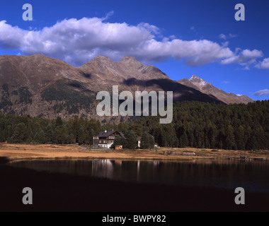 Suisse Europe Lake Engadine Staz Stazer Voir Stazersee Haute Engadine Laj da Staz canton Grisons Graubund Banque D'Images