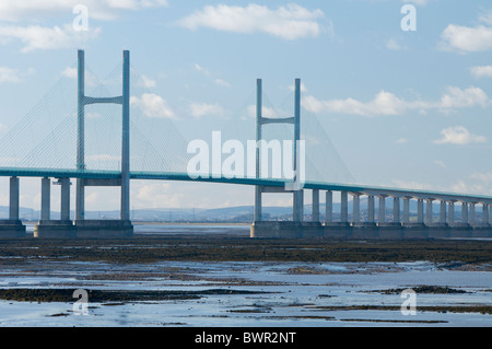 New Severn Bridge de la travée centrale Banque D'Images