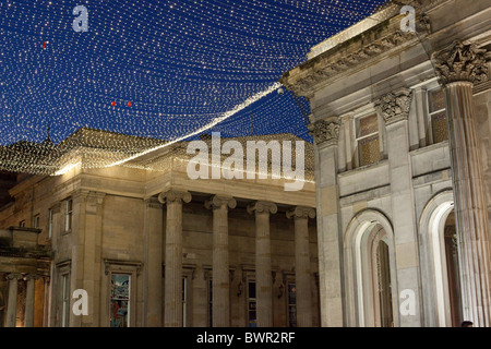 Merchant City Glasgow à nuit à Noël Banque D'Images