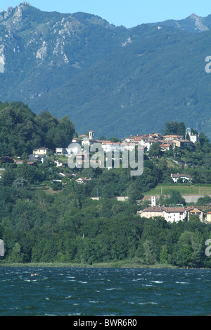Suisse Europe Canton du Tessin Lugano Muzzano Serocca d'Agno village Lago di Lugano collines paysage m Banque D'Images