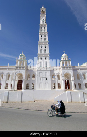 Yémen Mosquée Tarim minaret al-Muhdar monument Wadi Hadramaout Hadhramaut Hadramaout Yémen du Sud Arabian Peninsu Banque D'Images