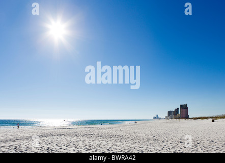 Plage de Gulf State Park, Gulf Shores, la Côte du Golfe, Alabama, Etats-Unis Banque D'Images