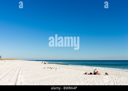 Plage de Gulf State Park, Gulf Shores, la Côte du Golfe, Alabama, Etats-Unis Banque D'Images