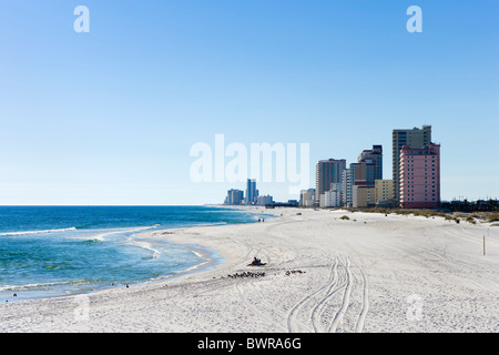 Plage de Gulf State Park, Gulf Shores, la Côte du Golfe, Alabama, Etats-Unis Banque D'Images